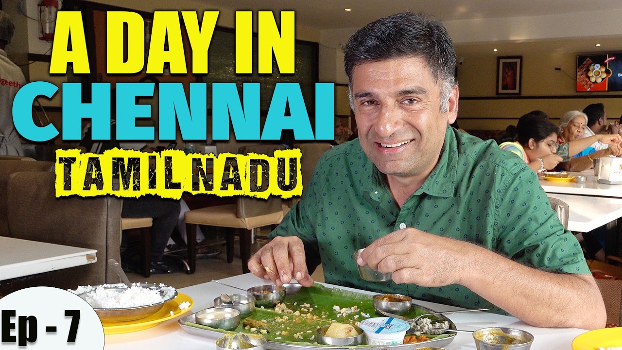 Ep 7 Chennai, Mari hotel, Pondy bazaar, sangeetha veg, Marina beach | Tamil Nadu Tour