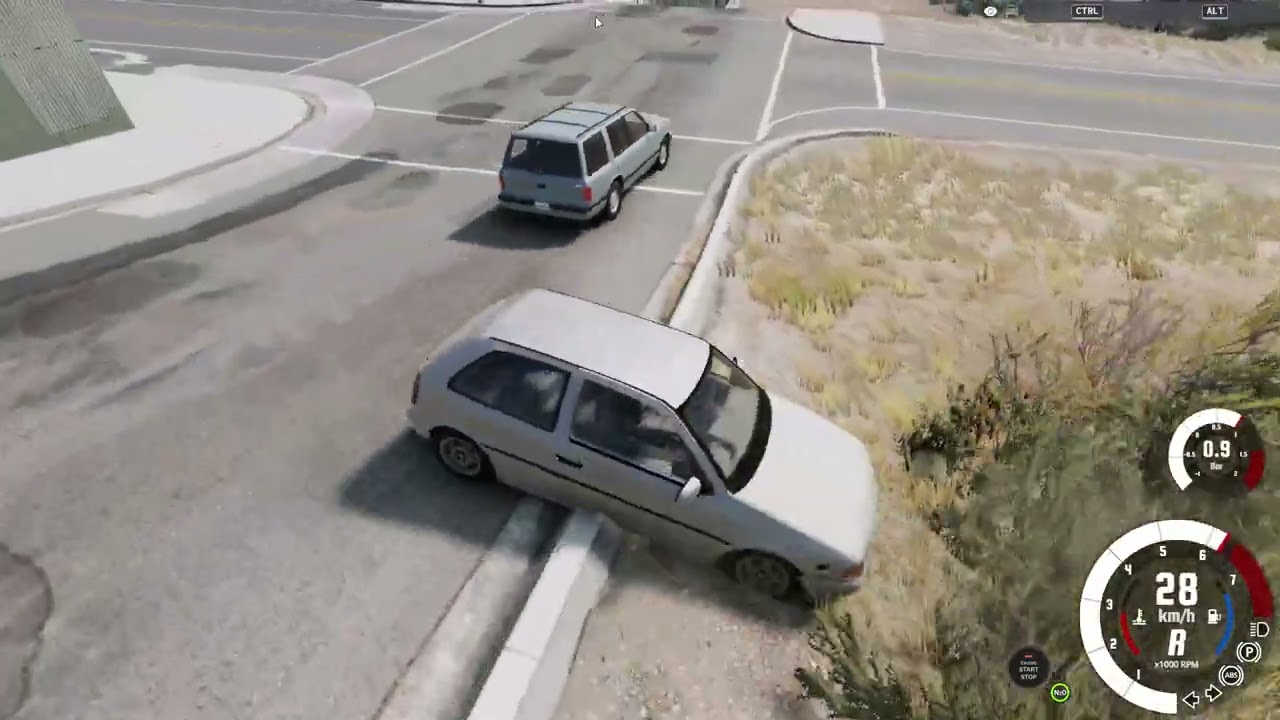 fuja da policia com o Volkswagen gol g2  BeamNG drive