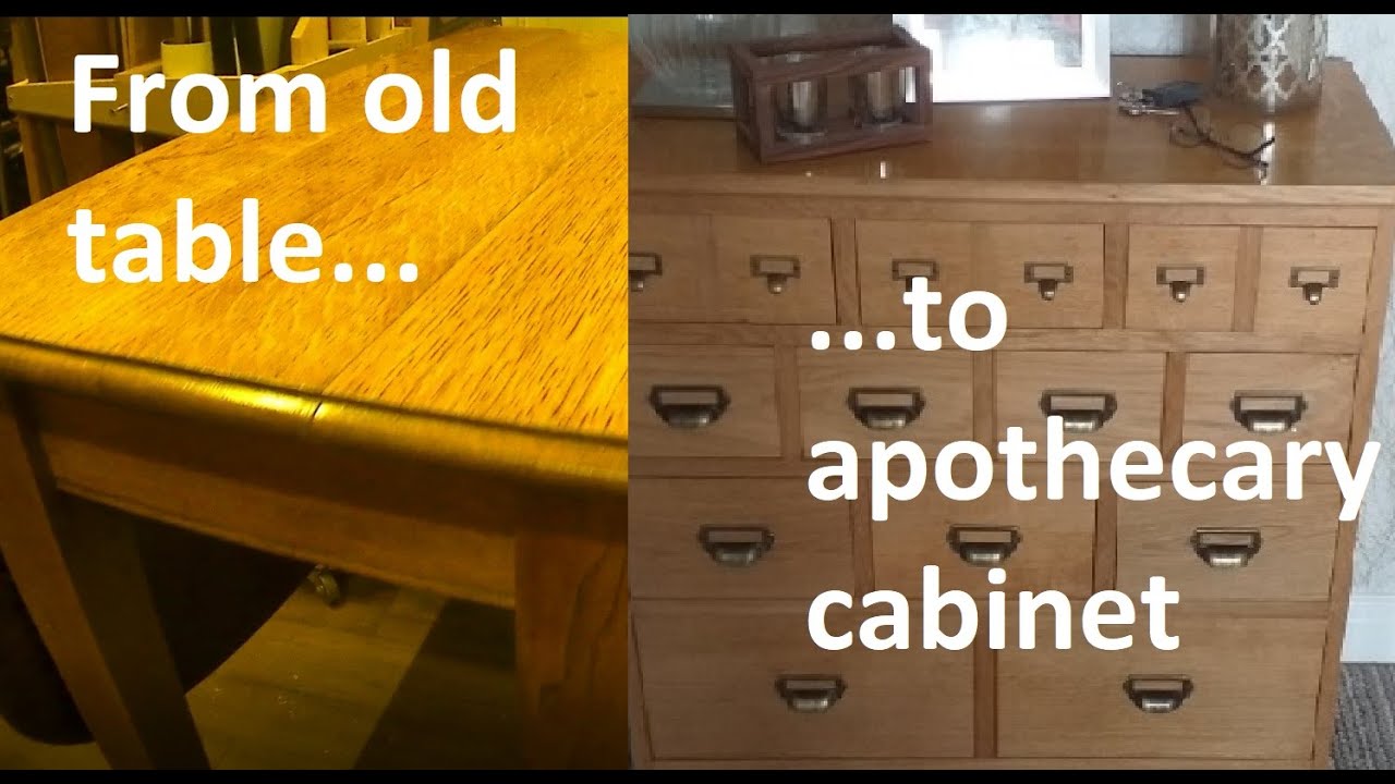 Massive repurposing - apothecary chest from an old table