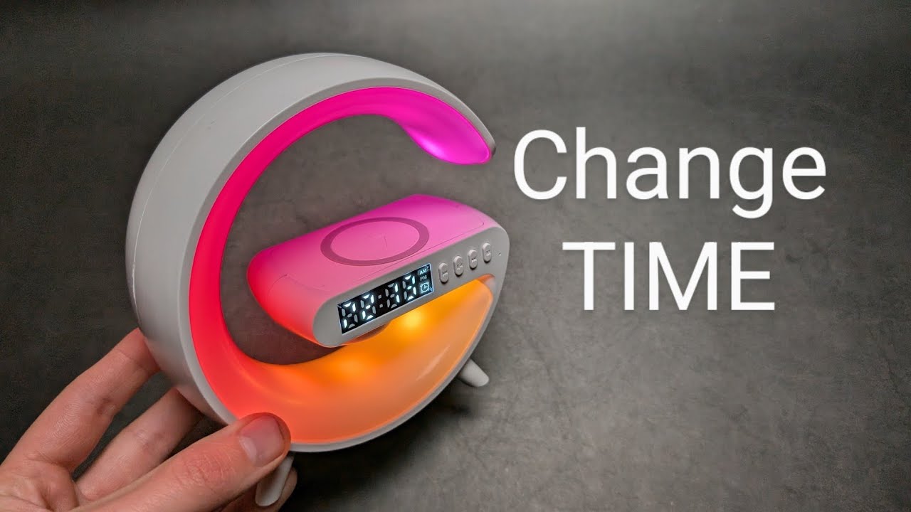 How to Change TIME on Smart Light Sound Machine G63 Bluetooth Speaker with Wireless Charger