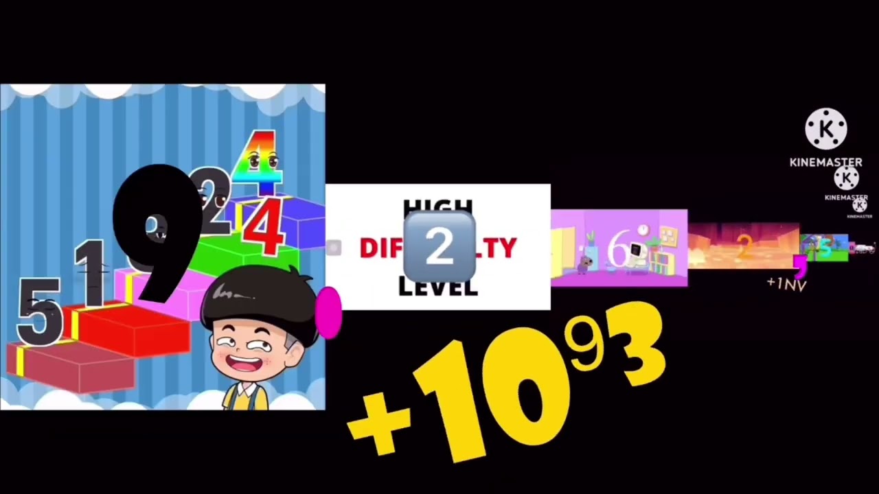 Numbers 0 to Googoltoll in cartoons