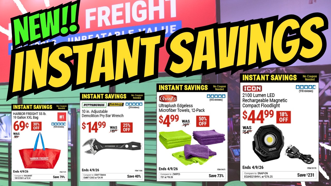 Harbor Freight Instant Savings FIRST LOOK - Best Deals Breakdown #harborfreight #instantsavings