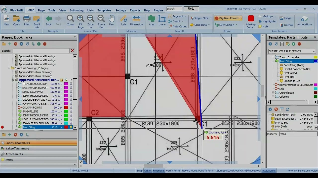 QC-04: Preparation of Material Schedules By Using Quessta Consults' Plugins in Planswift