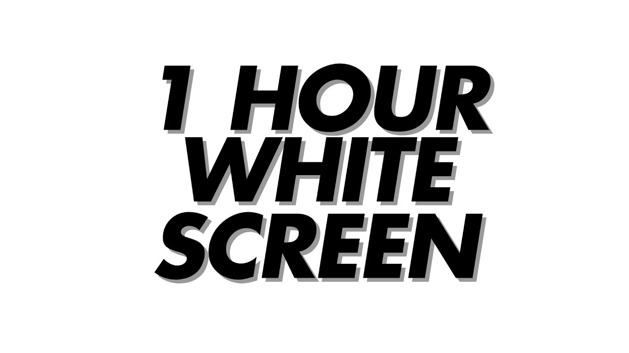 White Screen | 1 Hour of White Screen in HD | Pure Light, No Ads