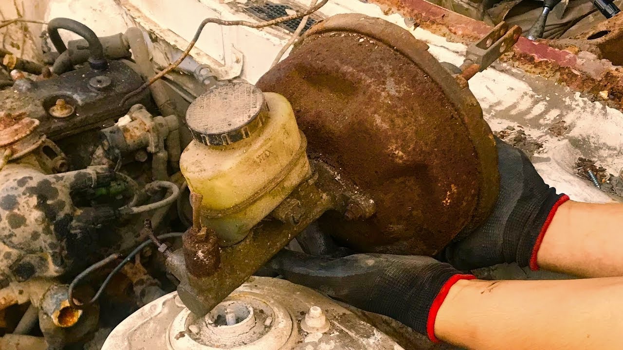 Restoration old cars' booster brakes | Restore and Reuse hydraulic brakes of brake assist car