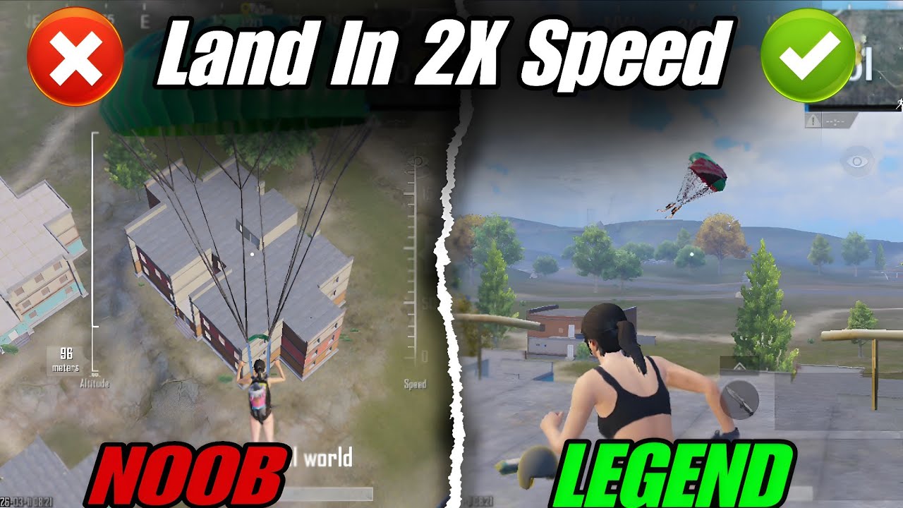 BGMI Fast Landing Trick | Land 2X Faster Than Other Players @OfficialExlerOp 