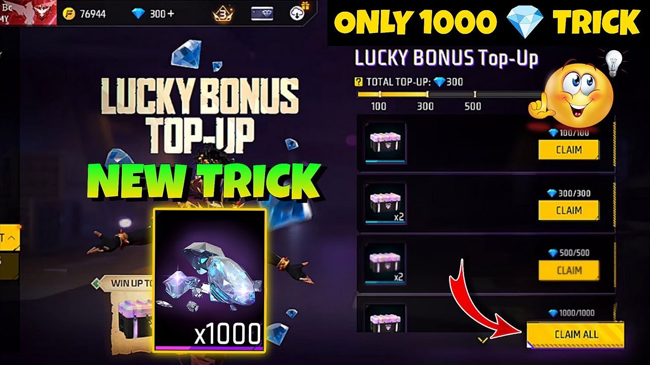 New Lucky Bonus Top Up Event Free Fire | Crate Box Open Trick 🤯🥳| free fire new event | ff new event
