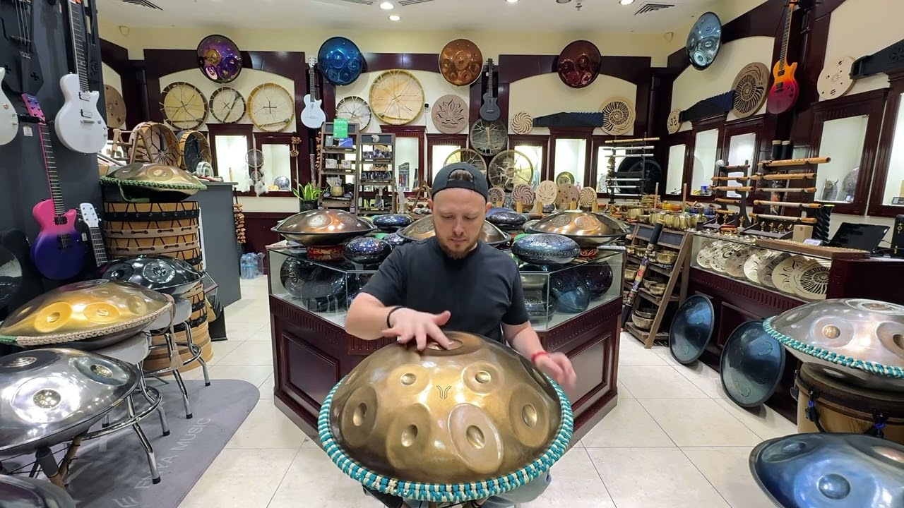 Handpan Y Gallery (Torsepan) - D Kurd 12 notes Stainless Steel, Golden #handpan #music #ethnic #drum