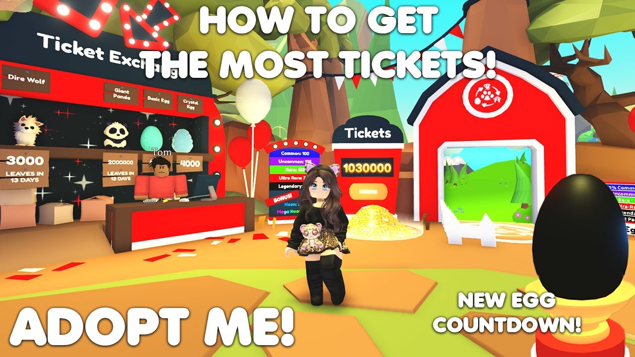 HOW to get the MOST Tickets from the pet releaser & EGG COUNTDOWN in Adopt me!