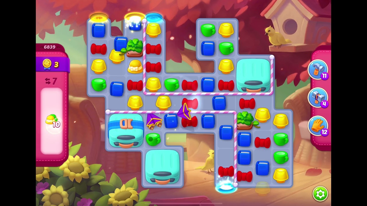 HomeScapes Level 6839 no boosters (12 moves)