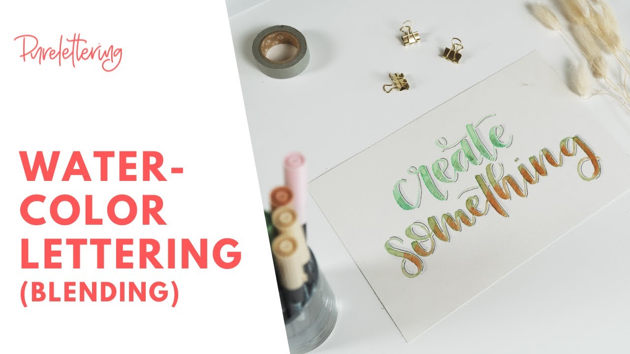 Handlettering Watercolor Effekte mit Brushpens kreieren (Blending)