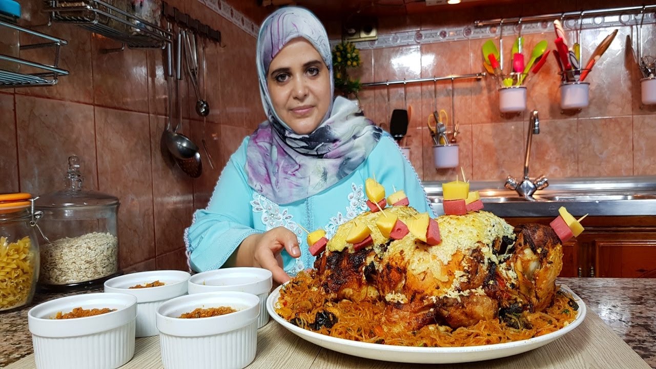 دجاج محمر ومعمر بالفيرمسيل في الفرن  اللي غاترحميني عليه تايجي شهوة منو