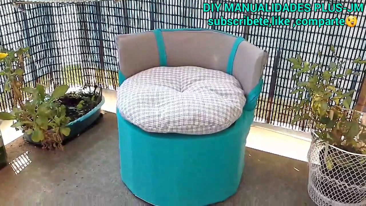 Silla hecha con 100%materiales reciclados💖DIY chair made with 100% recicled materials