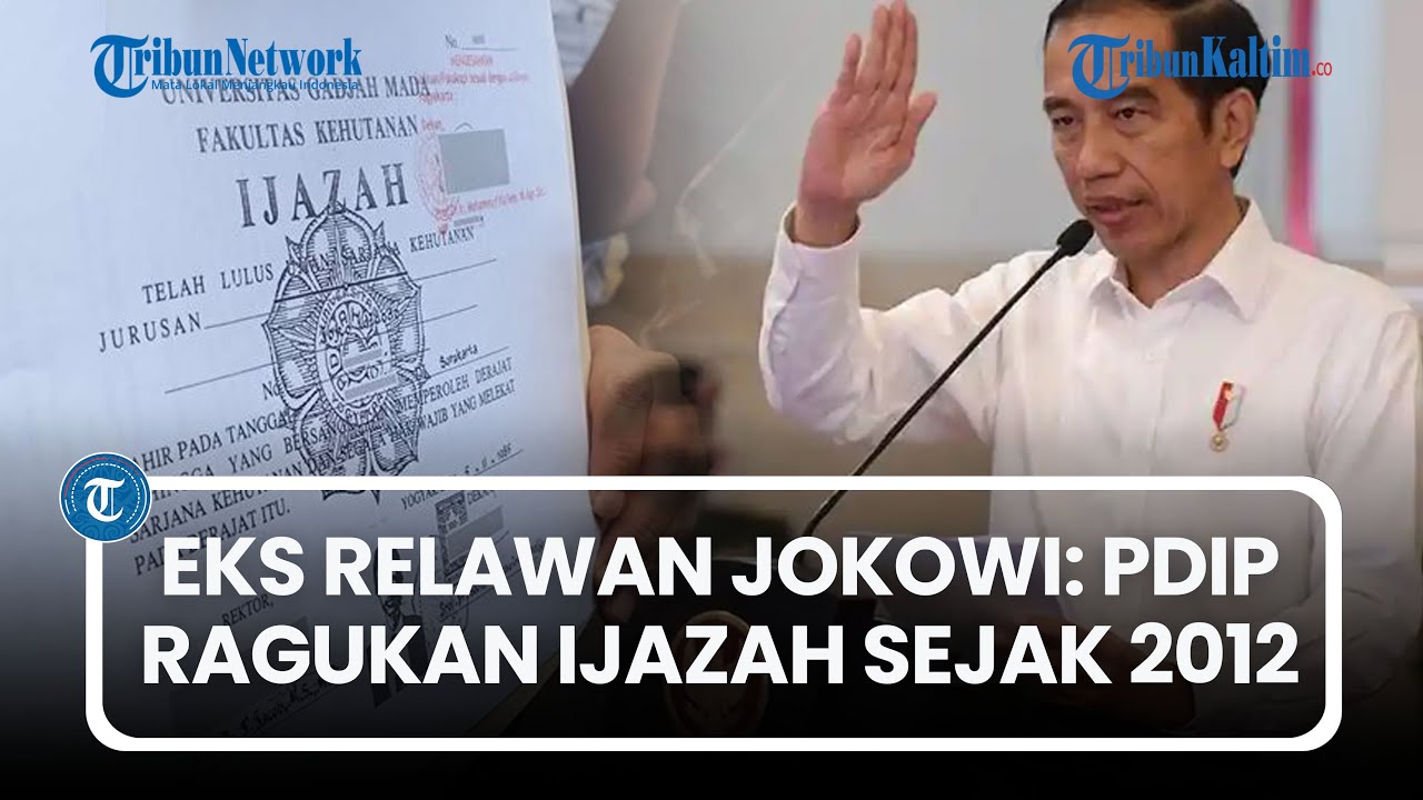 Eks Relawan Jokowi Bongkar Fakta, PDIP Pertanyakan Ijazah Jokowi Sejak Pilkada Jakarta 2012