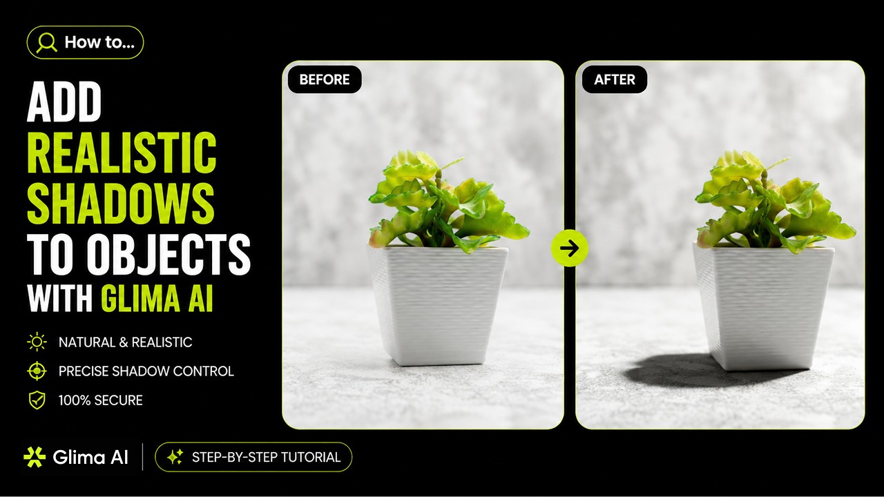 How to Add Realistic Shadows to Objects with AI | Glima AI Shadow Generator