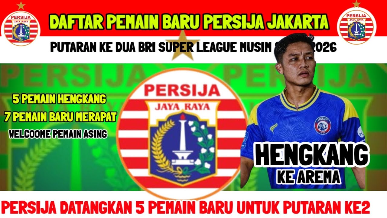 RESMI - DAFTAR PEMAIN PERSIJA JAKARTA PUTARAN  PUTARAN KE2 - RIO FAHMI HENGKANG -KABAR PERSIJA
