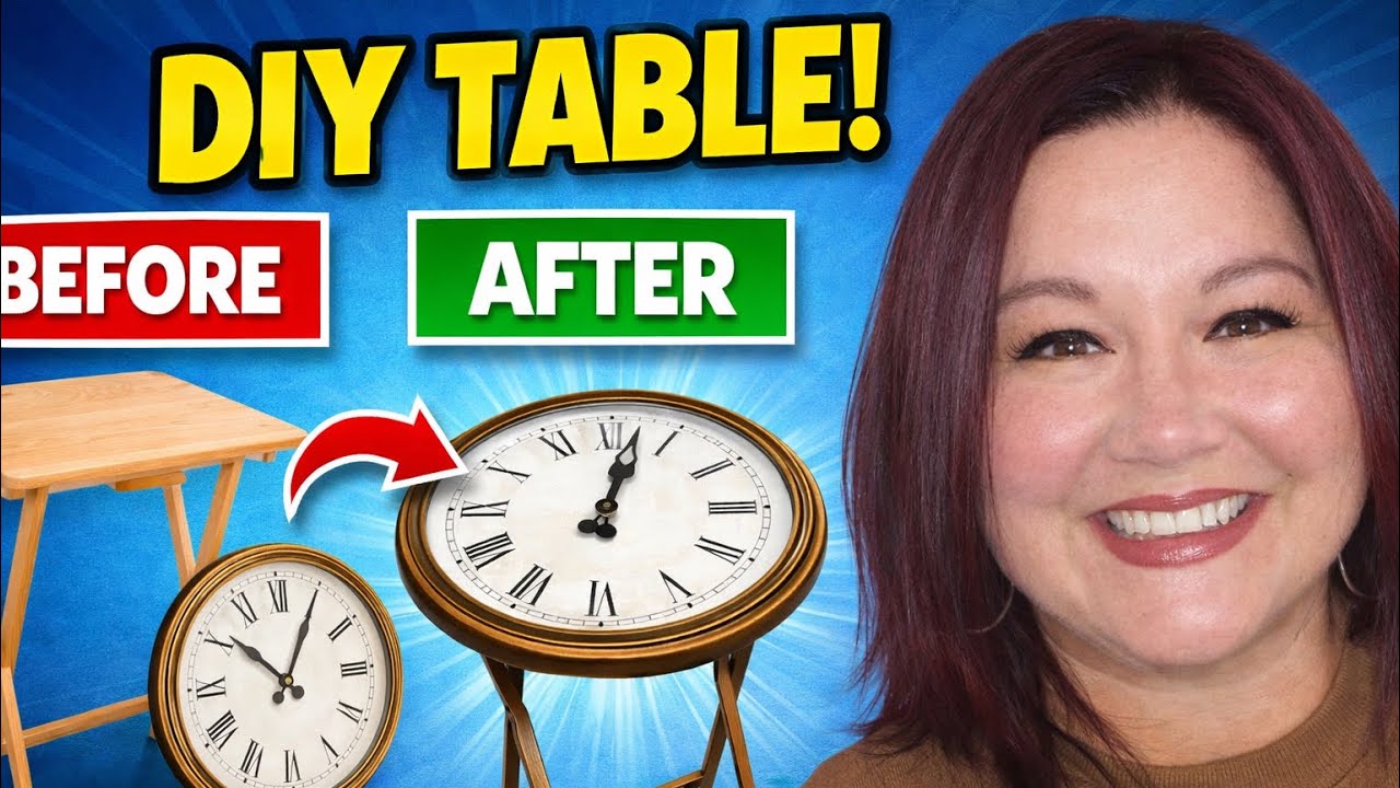 Wait, is that a Clock? Ultimate Space-Saving DIY Table 