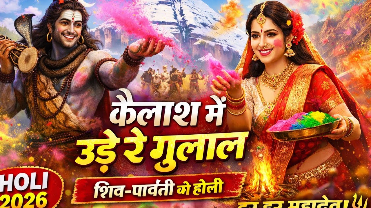 Holi Bhajan 2026 | कैलाश में उड़े रे गुलाल | Shiv Parvati Holi Song | भोले बाबा होली भजन 