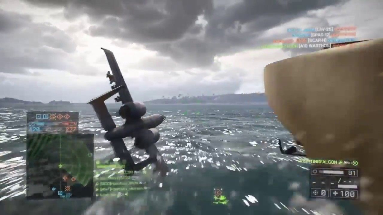 [PS4 BF4] battlefield 4 attack jet gameplay hainan resort 75 kills