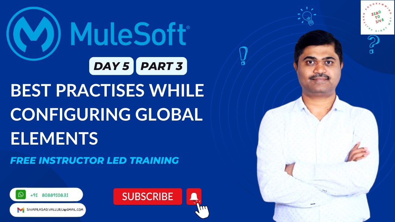 MULESOFT TRAINING DAY5 -BEST-PRACTISES-IN MULE-REGARDING-GLOBAL-ELEMENTS