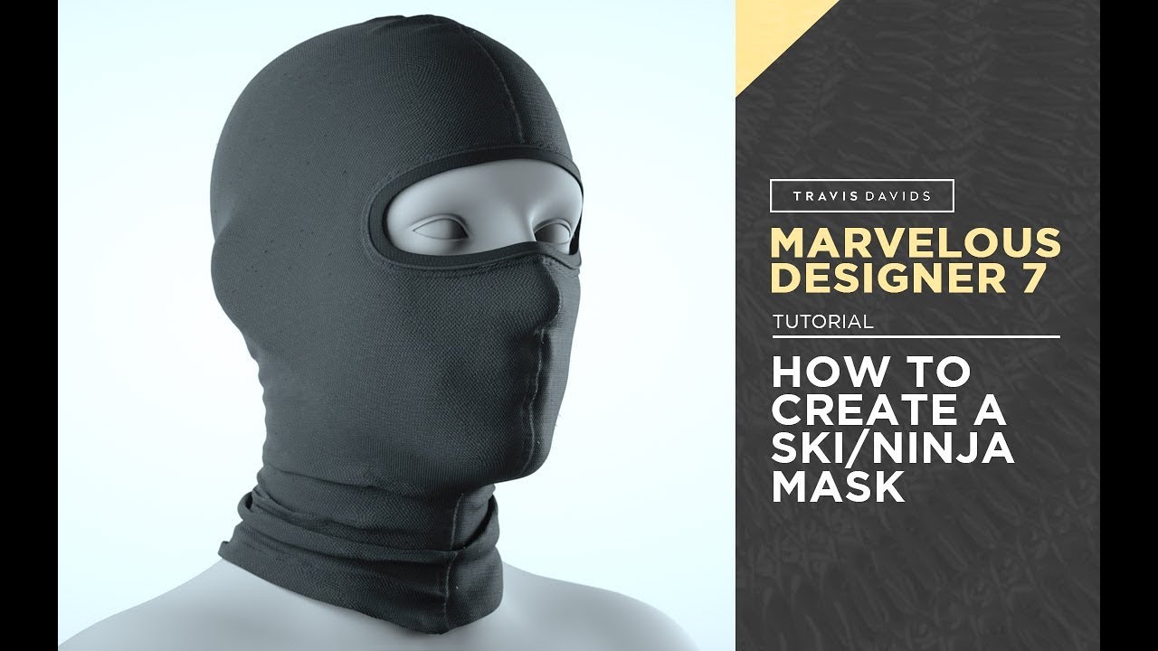 Marvelous Designer 7 - How To Create A Ski Or Ninja Mask
