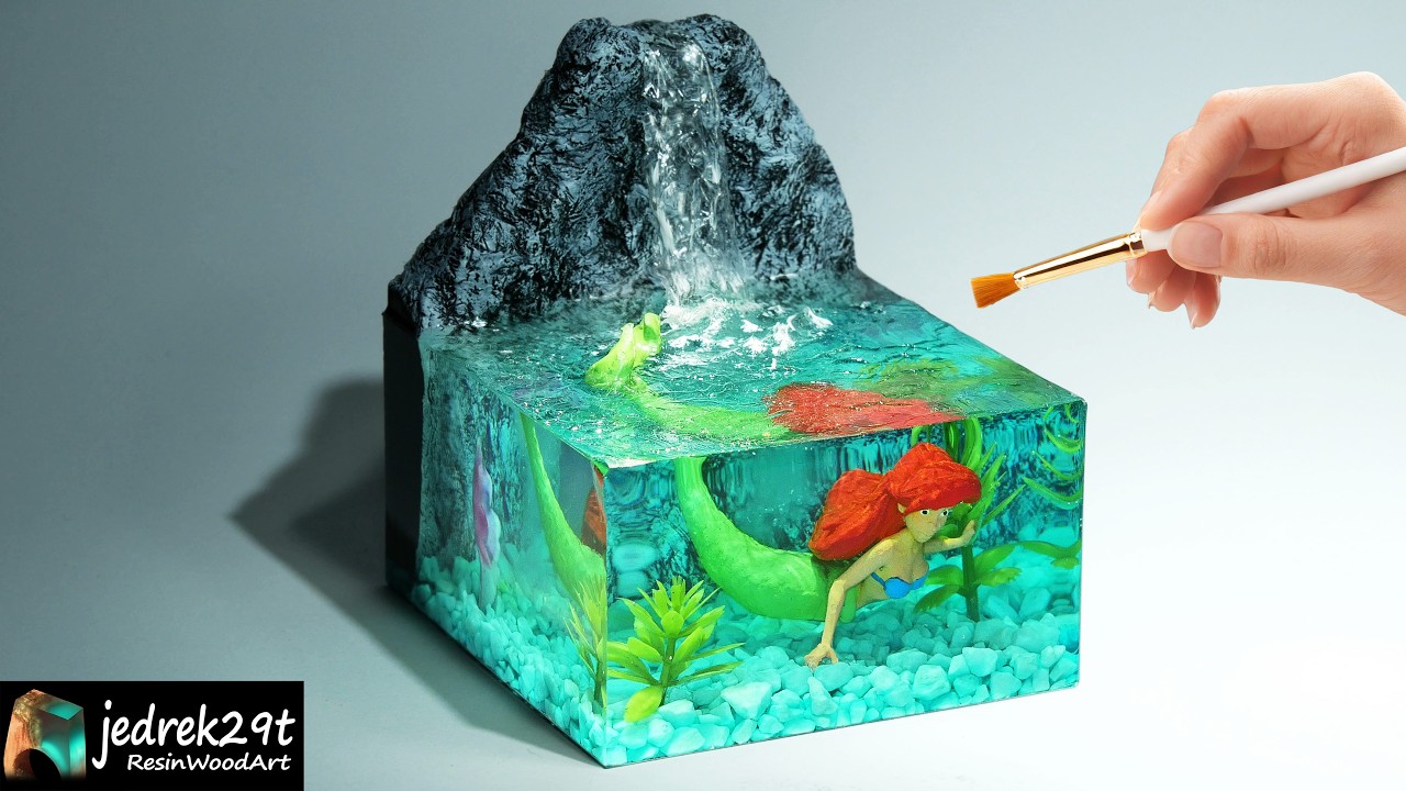 How To Make a Mermaid Under Waterfall / Epoxy Resin