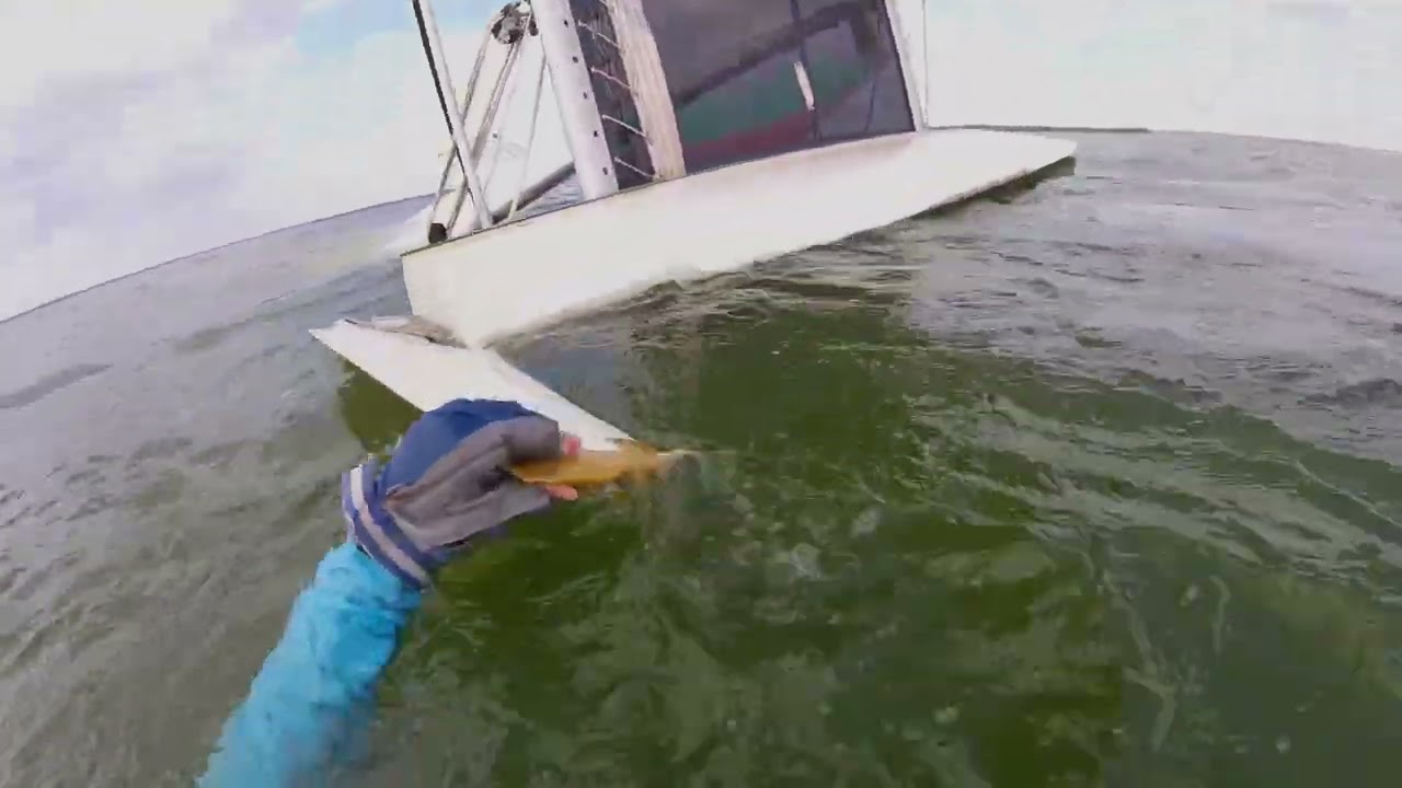 Tipping a Prindle 18 sailboat on Cheney Lake