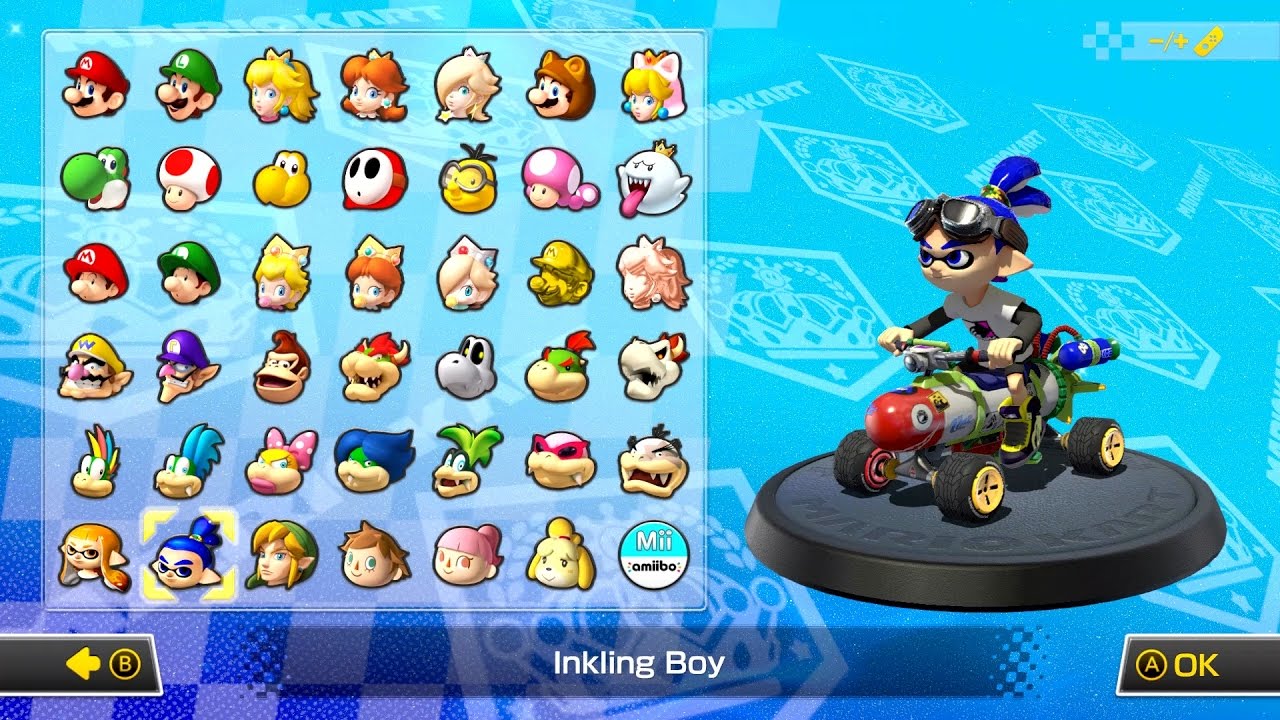 Mario Kart 8 Deluxe - First Look at Inkstriker Kart [Splatoon] (Direct-Feed Switch Gameplay)
