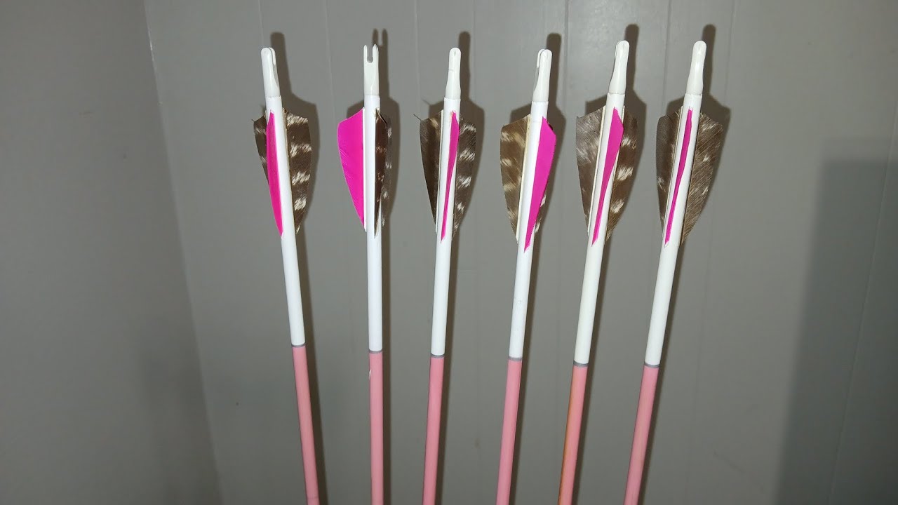 Archery arrow build. cresting & burning feathers. Easton Aluminums 