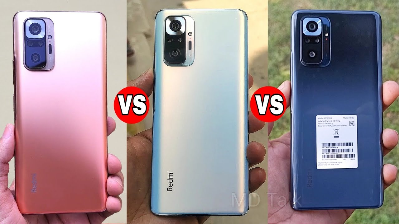 Redmi Note 10 Pro/Max Colour Comparison | Vintage Bronze vs Glacial Blue (White) vs Black Unboxing
