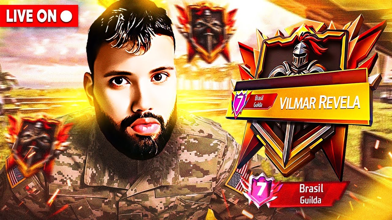 GUERRA DE GUILDA ✅ FREE FIRE - LIVE ON VERIFICADO? 💙 FT MEGADRAGOM E APELAPATO 💙