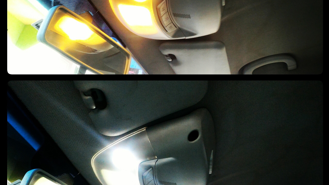 Led no teto do stilo na frente e atrás.