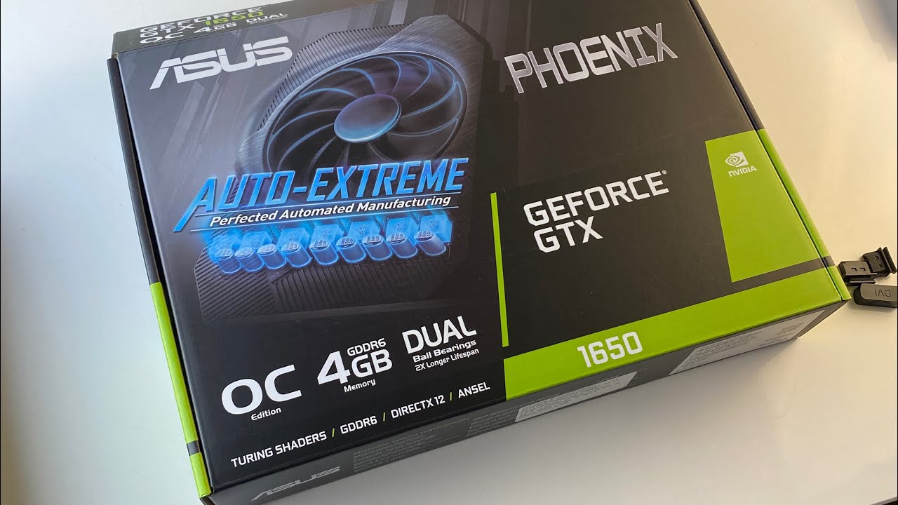 Распаковка новой видеокарты Asus GeForce 1650 phoenix ТОП до 10000 рублей