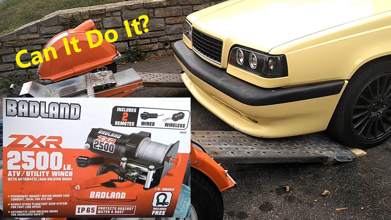Can a Badland ZXR 2500lb capacity winch pull a car on to my car dolly or trailer. - QT