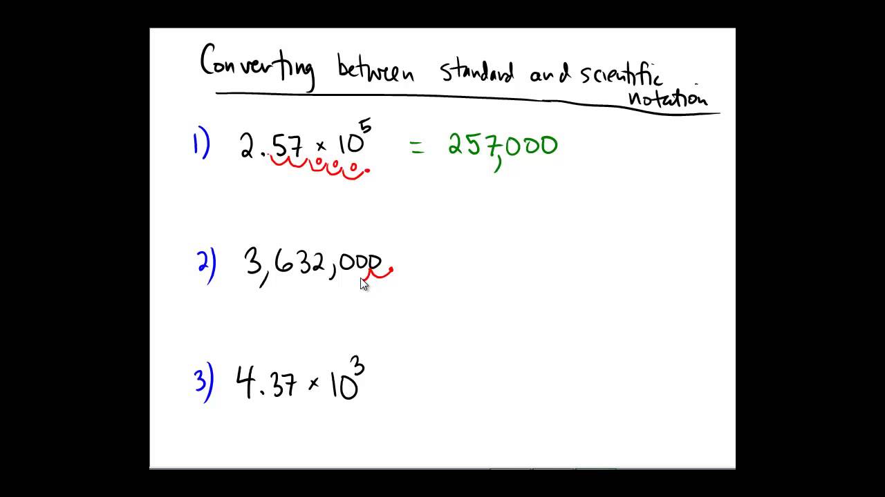 Converting between scientific and standard notation with positive exponents