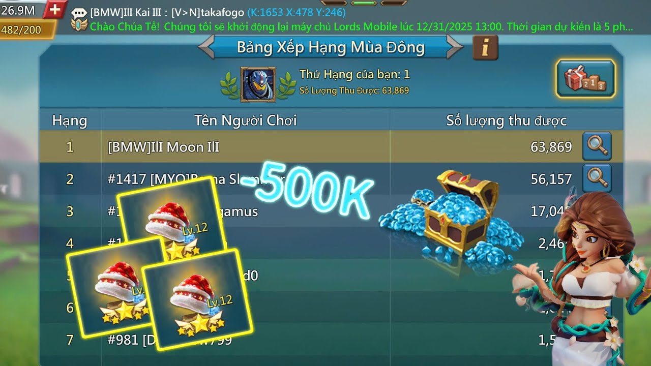 LORDS MOBILE !!! TIÊU KHỦNG 500K KIM CƯƠNG CHỈ ĐỂ LẤY CÁI CỔ VẬT VÀ PHA RƯỢT ĐUỔI NGHẸT THỞ CỦA BOSS