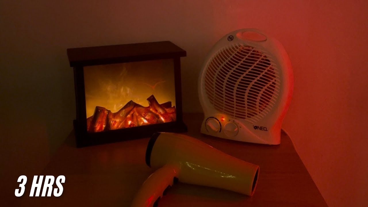 READY to SLEEP with this DEEP COMBO - FIREPLACE, FAN HEATER and HAIR DRYER SOUND (ASMR)
