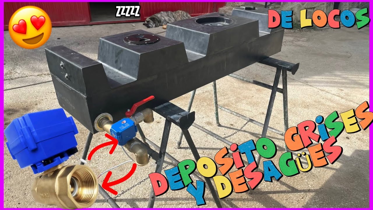 COMO INSTALAR DEPOSITO DE AGUAS GRISES + DESAGÜES + ELECTROVALVULA EN LATON, FACIL Y DURADERO #vw