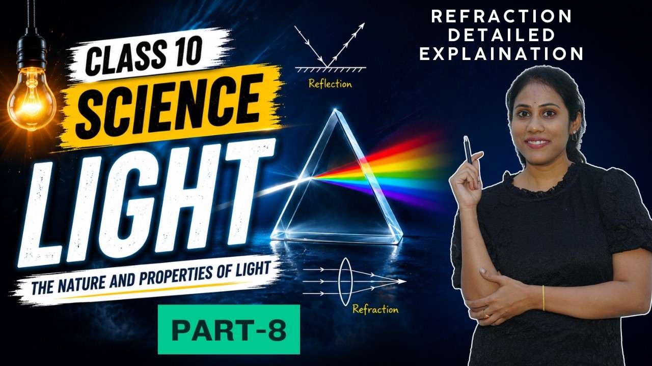 Light Reflection and Refraction Class 10 Physics | CBSE | NCERT | Refraction| Part-8