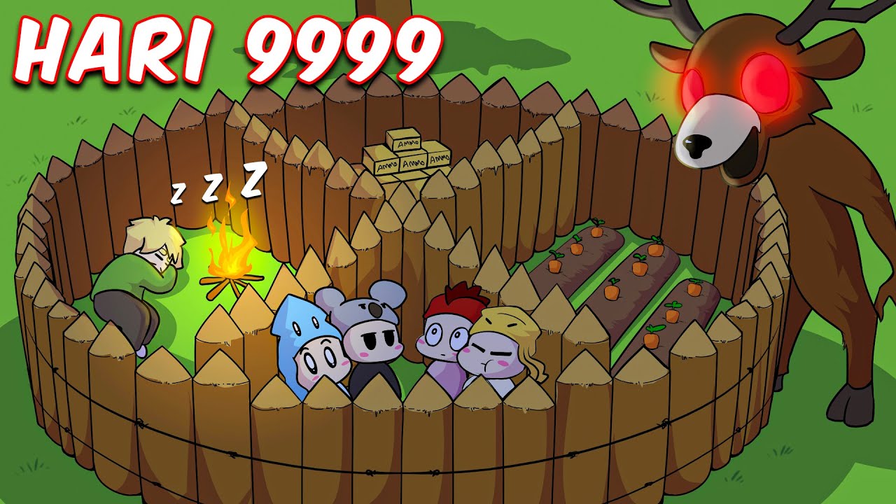 Bikin BASE AFK TERAMAN untuk Survive 1000 Hari di HUTAN!!