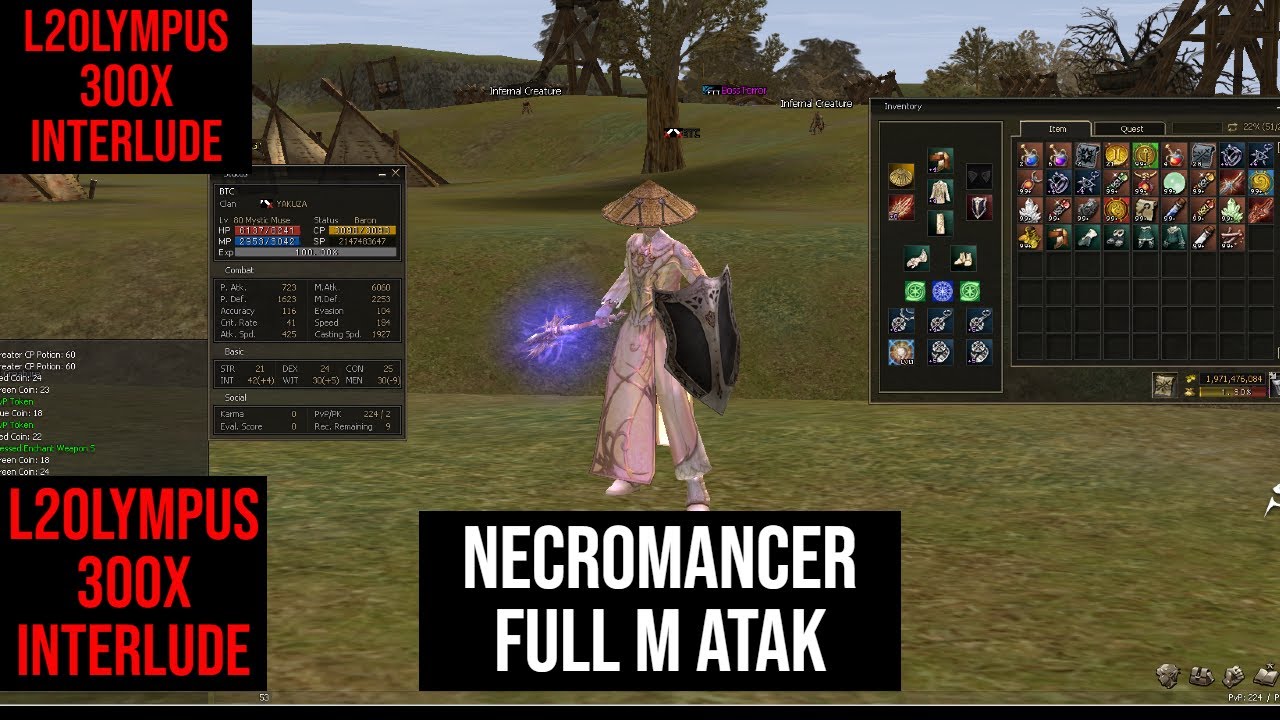 L2 OLYMPUS NECROMANCER FULL M ATACK - LINEAGE 2 INTERLUDE PVP