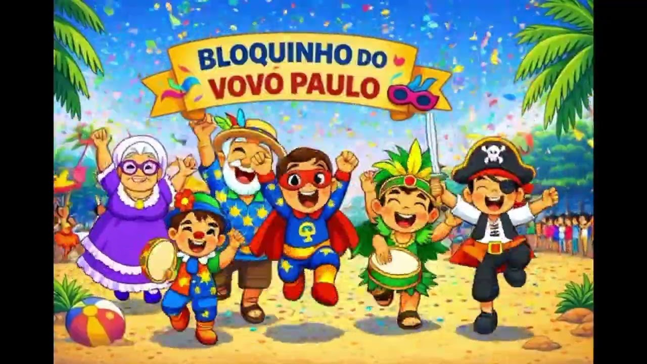 Marchinha de carnaval do vovô Paulo e seus netinhos.