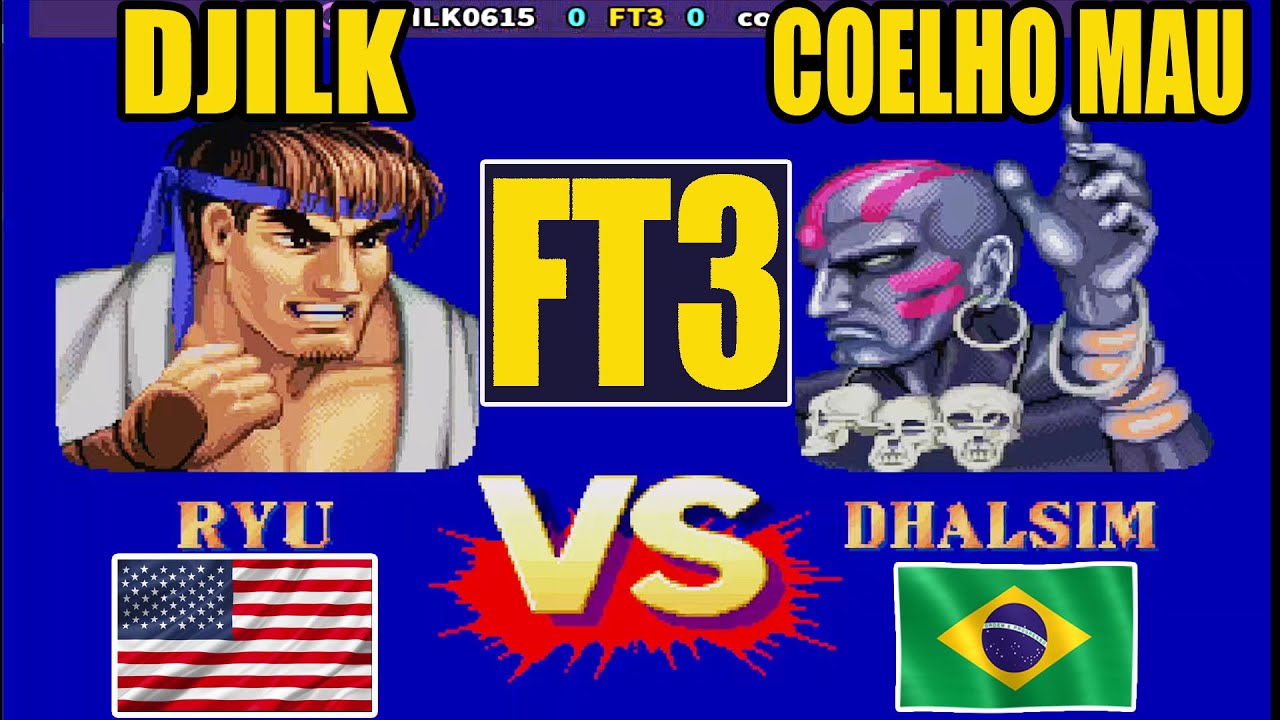 DJILK VS COELHO MAU FT5 Game play online no Fightcade 2 #streetfighter2championedition
