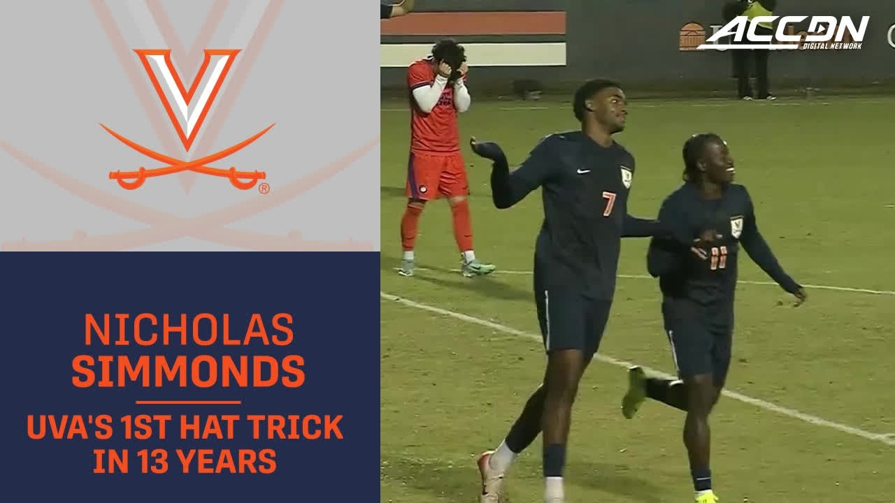 Nicholas Simmonds Scores UVA's 1st Hat Trick In 13 Years