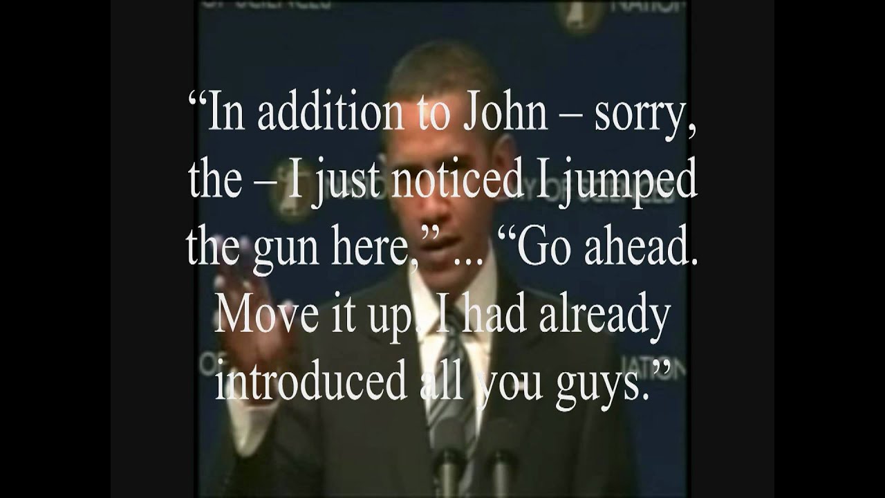 Barack Hussein Obama Gaffe # 1253 The Teleprompter Hiccup