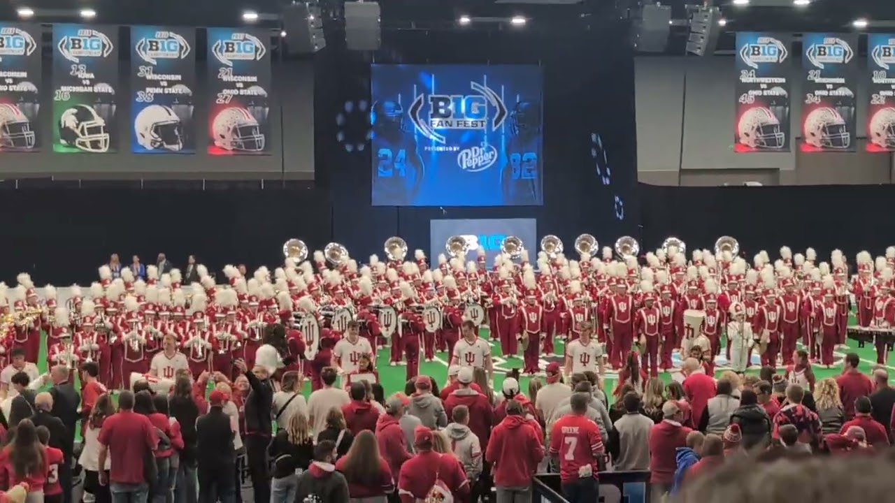 2025 Marching Hundred Pep rally before winning the BIG 10 Championship Game