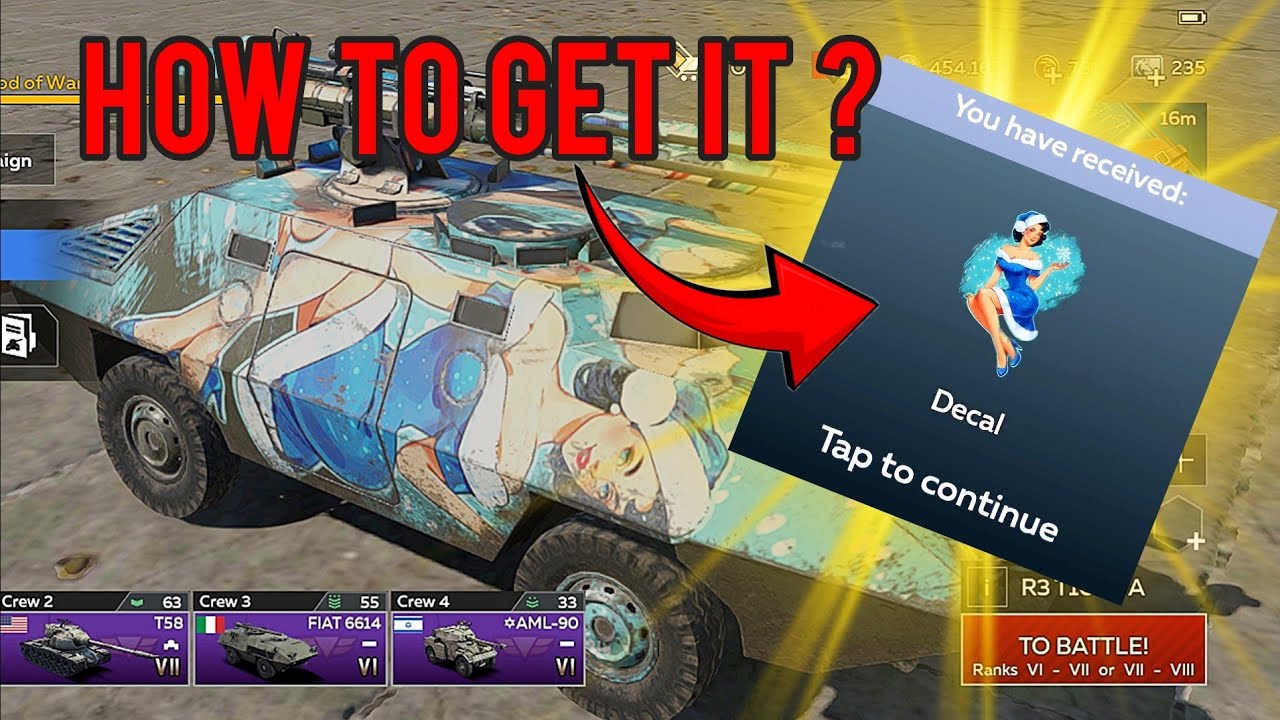 How to Get the GIRL'S DECAL in War Thunder Mobile 