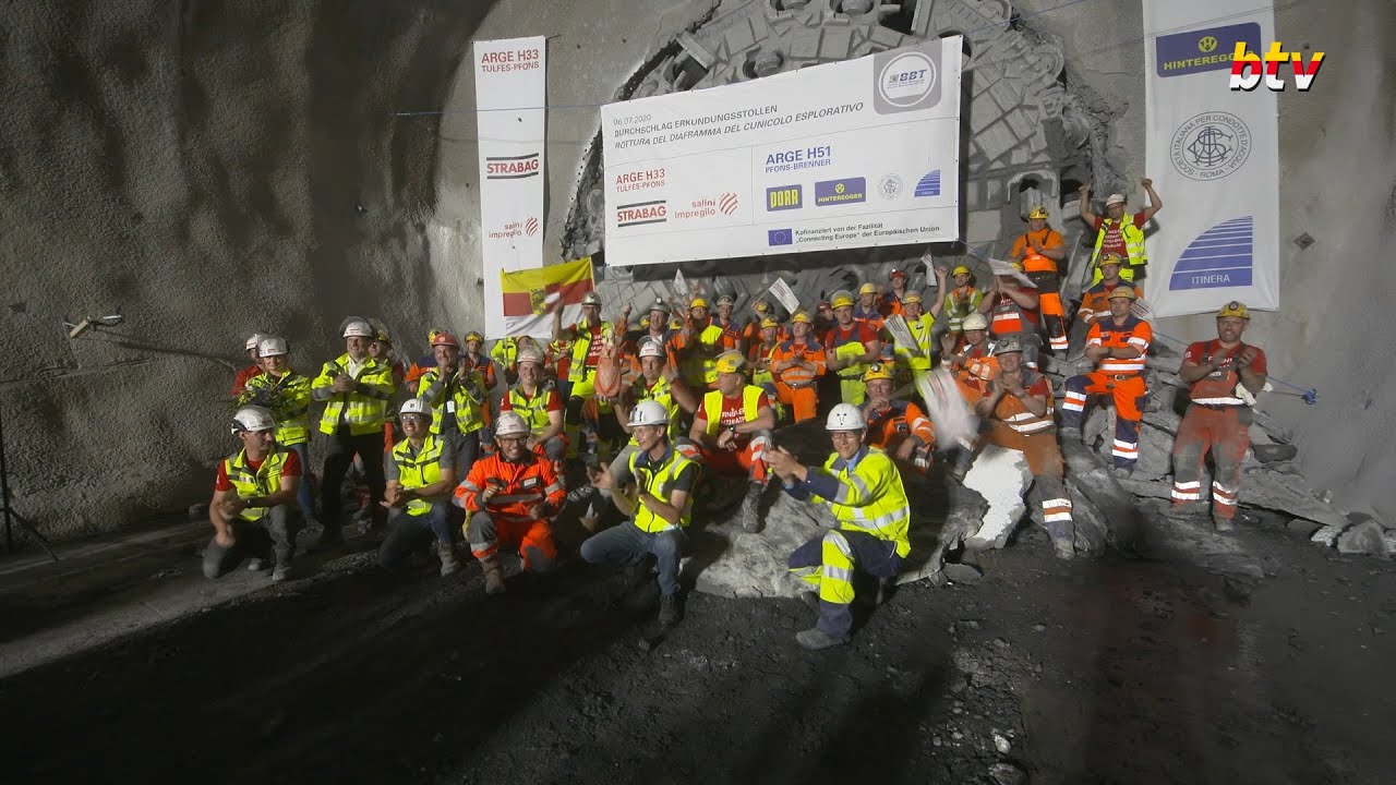 Brenner Basistunnel: Durchschlag des Erkundungsstollens gegl&uuml;ckt