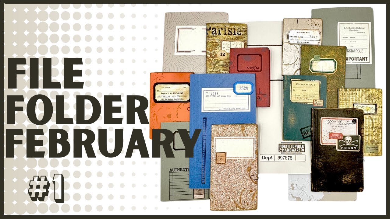 FILE FOLDER FEBRUARY #1: DIY Vintage Mini File Folders Tutorial  #papercraft #junkjournalideas #diy