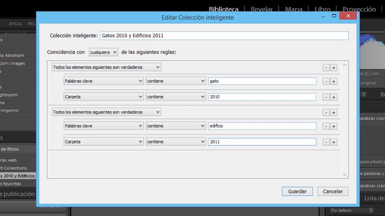 Colecciones inteligentes en Lightroom
